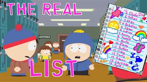 south park episodes list|south park the list real.